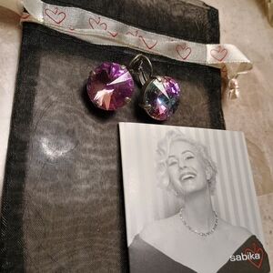 Sabika Lavender and Amethyst Mega Drop Earrings